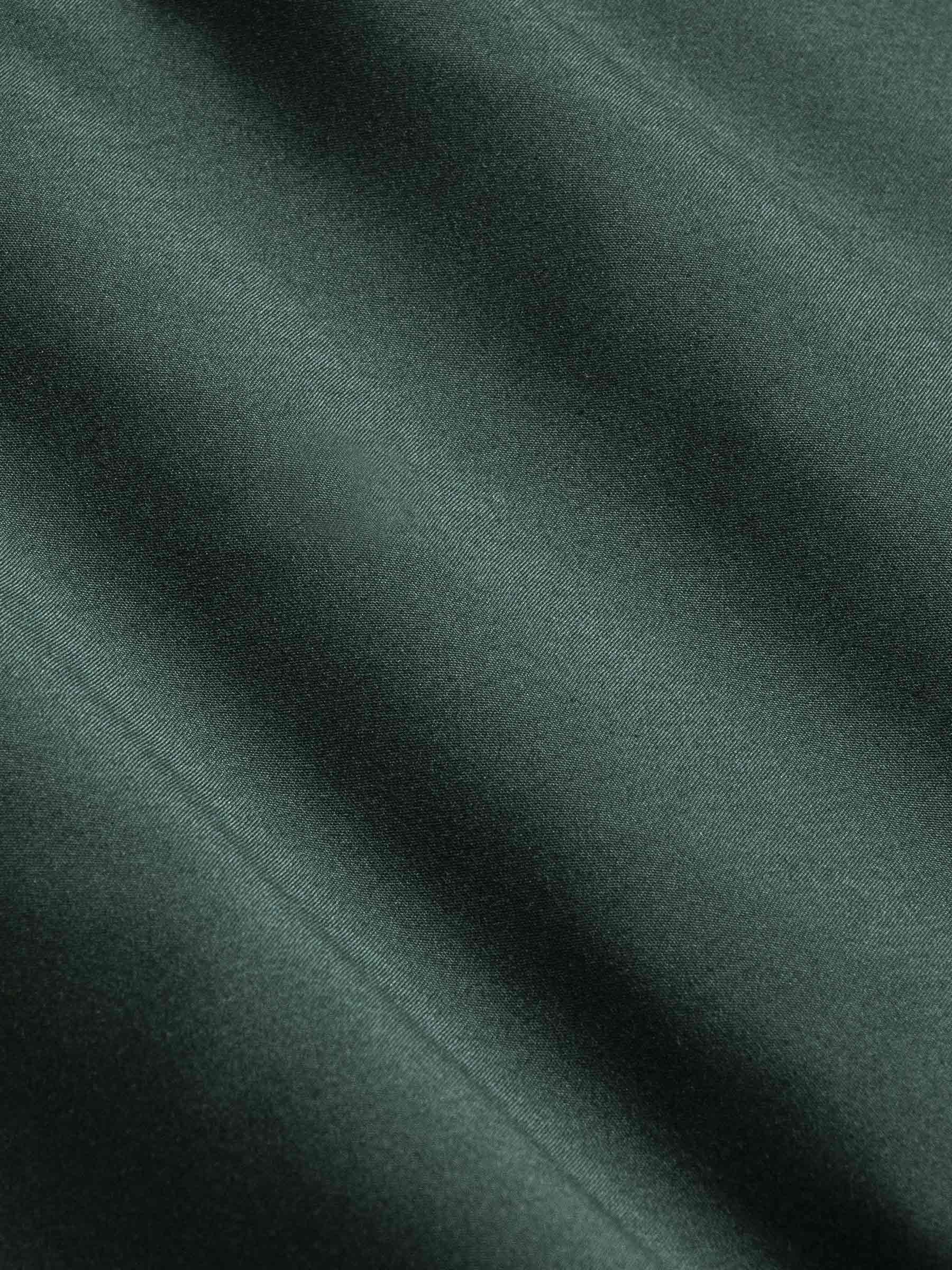 Leira Solid Dark Green Overhemd Lange Mouw