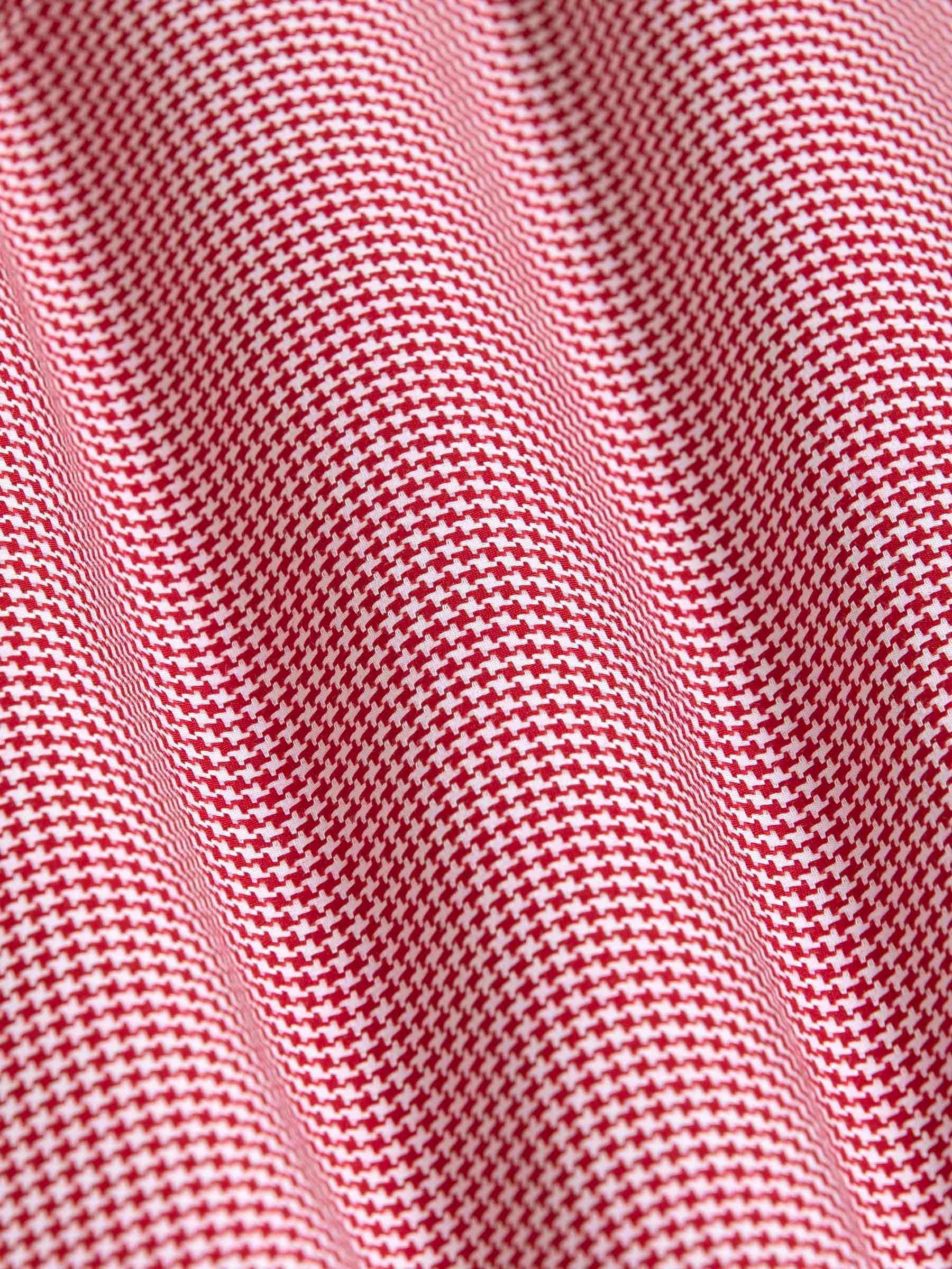 Vermilion Checkered Red Overhemd Lange Mouw-M