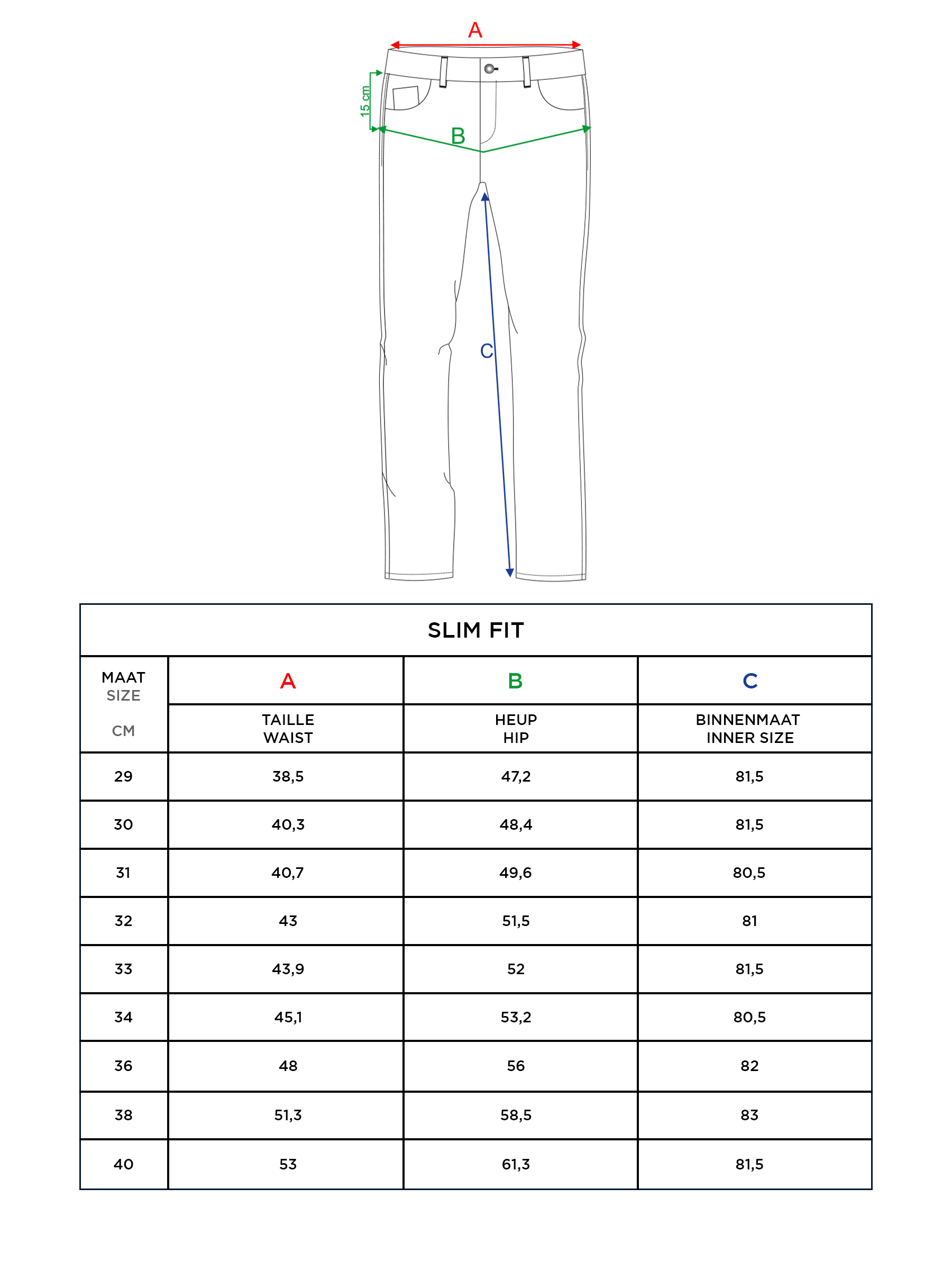 Zion Mini Check Slim Fit Navy jeans-36-32