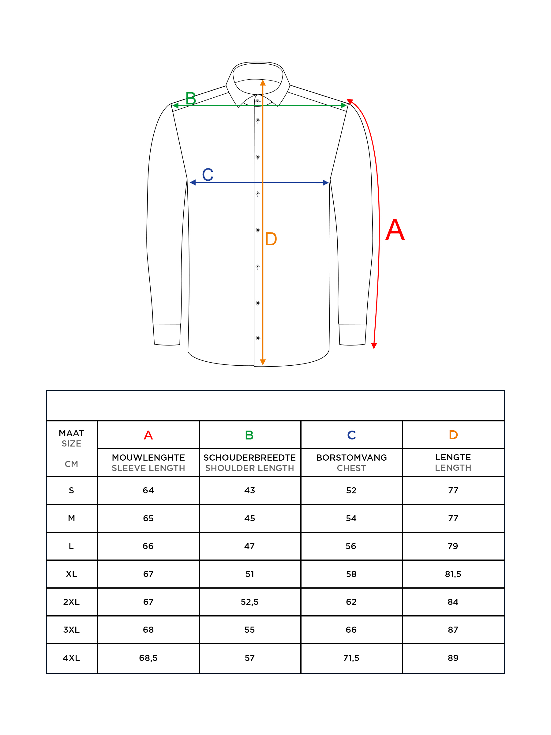 Stefano White Overhemd-4XL